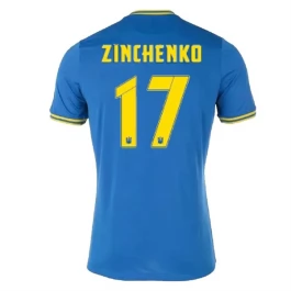EM 2024 Ukraine Zinchenko 17 Auswärtstrikot Günstige Fußballtrikots