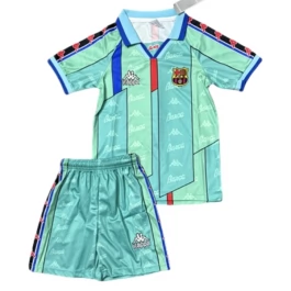 FC Barcelona Auswärtstrikot Kinder Retro 1996-1997 Günstige Fußballtrikots
