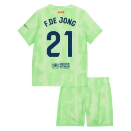 FC Barcelona F.De Jong 21 Ausweichtrikot Kinder 2024-2025 Günstige Fußballtrikots