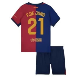 FC Barcelona F.De Jong 21 Heimtrikot Kinder 2024-2025 Günstige Fußballtrikots