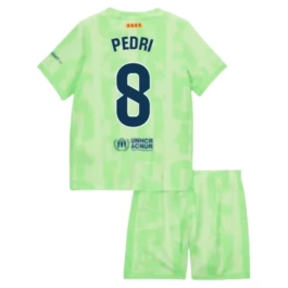 FC Barcelona Pedri 8 Ausweichtrikot Kinder 2024-2025 Günstige Fußballtrikots