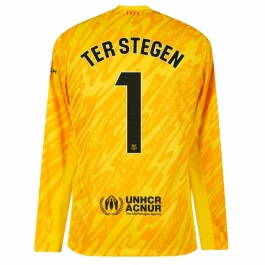 FC Barcelona Ter Stegen 1 Torwart Auswärtstrikot 2024-2025 L/S Günstige Fußballtrikots