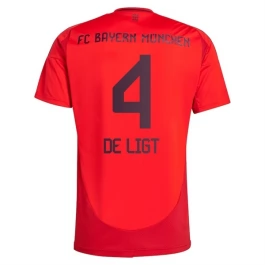 FC Bayern München De Ligt 4 Heimtrikot 2024-2025 Günstige Fußballtrikots
