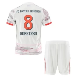 FC Bayern München Goretzka 8 Auswärtstrikot Kinder 2025-2026 Günstige Fußballtrikots