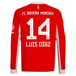 FC Bayern München Luis Díaz 14 Heimtrikot 2025-2026 L/S Günstige Fußballtrikots