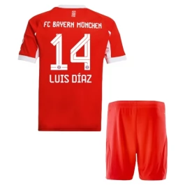 FC Bayern München Luis Díaz 14 Heimtrikot Kinder 2025-2026 Günstige Fußballtrikots