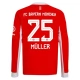 FC Bayern München Müller 25 Heimtrikot 2025-2026 L/S Günstige Fußballtrikots FC Bayern München Müller 25 Heimtrikot 2025-2026 L/S Günstige Fußballtrikots