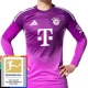 FC Bayern München Torwart Heimtrikot Purple Bundesliga Champions Patch 2025-2026 L/S Günstige Fußballtrikots