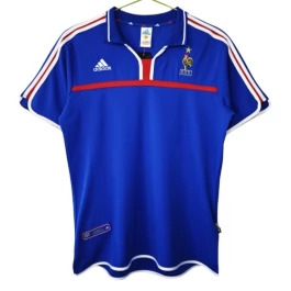 Frankreich Heimtrikot Retro 2000 Günstige Fußballtrikots