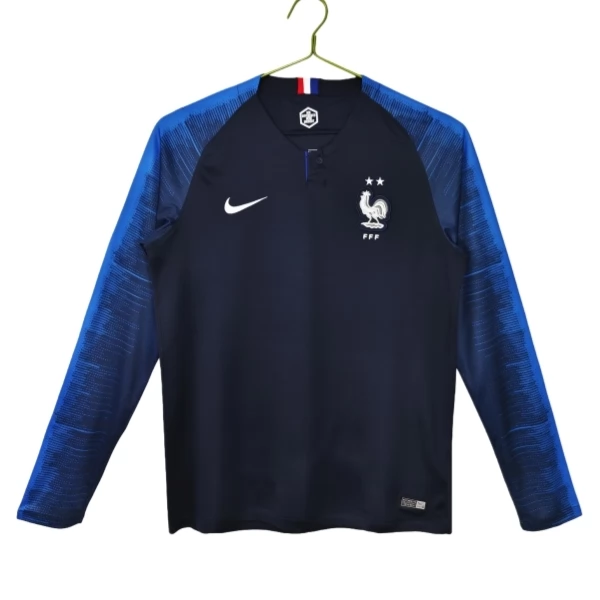 Frankreich Heimtrikot Retro 2018 Langarm Günstige Fußballtrikots Frankreich Heimtrikot Retro 2018 Langarm Günstige Fußballtrikots