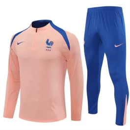 Frankreich Trainingsanzüge Kinder 2025-26 - 1-4 Zip Pink