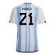 Fußballtrikots WM 2022 Argentinien Dybala 21 Heimtrikot Fußballtrikots WM 2022 Argentinien Dybala 21 Heimtrikot