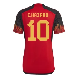 Fußballtrikots WM 2022 Belgien Hazard 10 Heimtrikot
