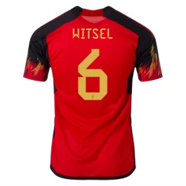 Fußballtrikots WM 2022 Belgien Witsel 6 Heimtrikot