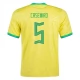 Fußballtrikots WM 2022 Brasilien Casemiro 5 Heimtrikot