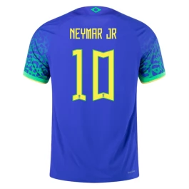 Fußballtrikots WM 2022 Brasilien Neymar Jr 10 Auswärtstrikot