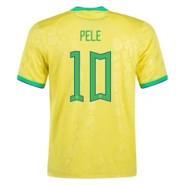 Fußballtrikots WM 2022 Brasilien Pele 10 Heimtrikot