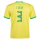 Fußballtrikots WM 2022 Brasilien T. Silva 3 Heimtrikot