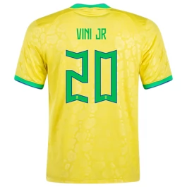 Fußballtrikots WM 2022 Brasilien Vini Jr 20 Heimtrikot