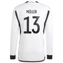 Fußballtrikots WM 2022 Deutschland Müller 13 Heimtrikot - L/S