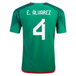 Fußballtrikots WM 2022 Mexiko E. Alvarez 4 Heimtrikot