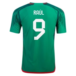 Fußballtrikots WM 2022 Mexiko Raul 9 Heimtrikot