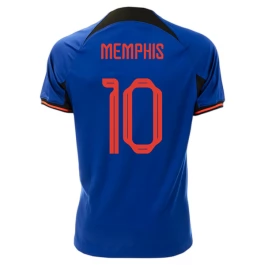 Fußballtrikots WM 2022 Niederlande Memphis 10 Auswärtstrikot