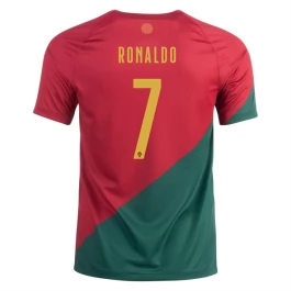 Fußballtrikots WM 2022 Portugal Ronaldo 7 Heimtrikot