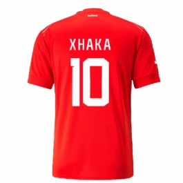 Fußballtrikots WM 2022 Schweiz Xhaka 10 Heimtrikot
