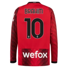 Günstige Fußballtrikots AC Milan Brahim 10 Heimtrikot 2023-2024 - L/S Günstige Fußballtrikots AC Milan Brahim 10 Heimtrikot 2023-2024 - L/S