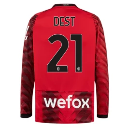 Günstige Fußballtrikots AC Milan Dest 21 Heimtrikot 2023-2024 - L/S
