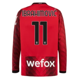 Günstige Fußballtrikots AC Milan Ibrahimović 11 Heimtrikot 2023-2024 - L/S