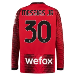 Günstige Fußballtrikots AC Milan Messias Jr 30 Heimtrikot 2023-2024 - L/S