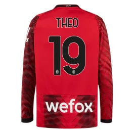 Günstige Fußballtrikots AC Milan Theo 19 Heimtrikot 2023-2024 - L/S