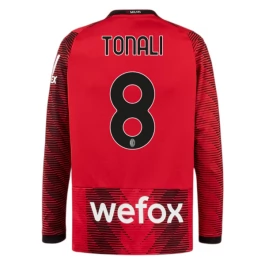 Günstige Fußballtrikots AC Milan Tonali 8 Heimtrikot 2023-2024 - L/S Günstige Fußballtrikots AC Milan Tonali 8 Heimtrikot 2023-2024 - L/S
