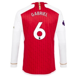 Günstige Fußballtrikots Arsenal Gabriel 6 Heimtrikot 2023-2024 - L/S