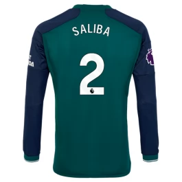 Günstige Fußballtrikots Arsenal Saliba 2 Ausweichtrikot 2023-2024 - L/S