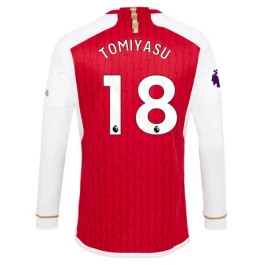 Günstige Fußballtrikots Arsenal Tomiyasu 18 Heimtrikot 2023-2024 - L/S