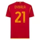 Günstige Fußballtrikots AS Roma Dybala 21 Heimtrikot 2023-2024
