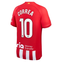 Günstige Fußballtrikots Atlético Madrid Correa 10 Heimtrikot 2023-2024