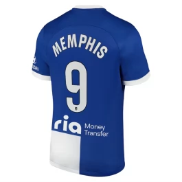 Günstige Fußballtrikots Atlético Madrid Memphis 9 Auswärtstrikot 2023-2024