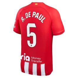 Günstige Fußballtrikots Atlético Madrid R. De Paul 5 Heimtrikot 2023-2024