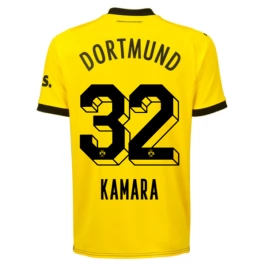 Günstige Fußballtrikots BVB Borussia Dortmund Kamara 32 Heimtrikot 2023-2024