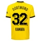 Günstige Fußballtrikots BVB Borussia Dortmund Kamara 32 Heimtrikot 2023-2024