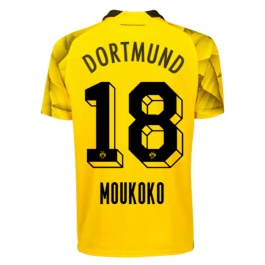 Günstige Fußballtrikots BVB Borussia Dortmund Moukoko 18 Ausweichtrikot 2023-2024