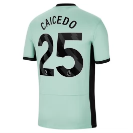 Günstige Fußballtrikots Chelsea Caicedo 25 Ausweichtrikot 2023-2024