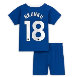 Günstige Fußballtrikots Chelsea Nkunku 18 Heimtrikot Kinder 2023-2024