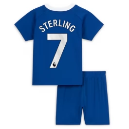 Günstige Fußballtrikots Chelsea Sterling 7 Heimtrikot Kinder 2023-2024