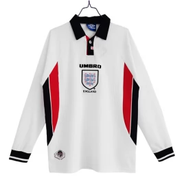 Günstige Fußballtrikots England Heimtrikot Retro 1998 - L/S