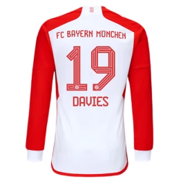Günstige Fußballtrikots FC Bayern München Davies 19 Heimtrikot 2023-2024 - L/S